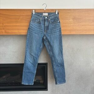 Everlane The High Rise Straight Ankle Jeans, Size 24
